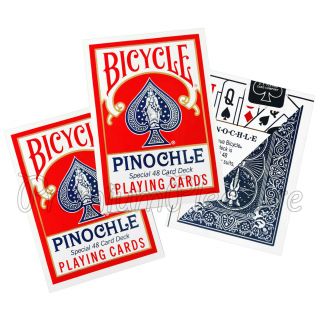 3 Decks Bicycle Pinochle Playing Cards Standard Index 48cards Poker Magic Tricks