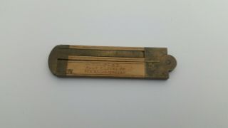 Antique Stanley Rule & Level Co Boxwood No 36 Folding Slide Ruler Brass Wood