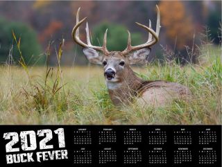 2021 Buck Fever Deluxe Wall Calendar Antlers Deer Bow Hunting