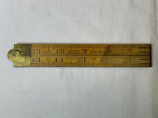 Vintage Lufkin Rule Co.  No.  751 Warranted Boxwood 24 Inch Folding Ruler