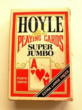 Vintage Hoyle Poker Playing Cards Nevada Extra Large Face Standard Size