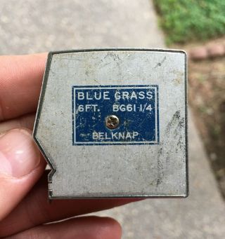 Vintage Belknap Hardware Blue Grass 6 Ft.  Bg61 - 1/4 Tape Measure Louisville