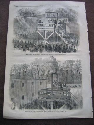 1865 Confederate Henry Wirz Execution Hanging In Sight Of Capitol Building Print