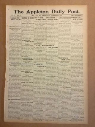 The Appleton Daily Post (wi),  Three Issues,  Nov 30,  Dec 1,  & 2,  1904