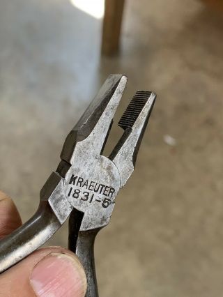 Rare Vintage Kraeuter & Co No 1831 Tools fence/linesman pliers 5 