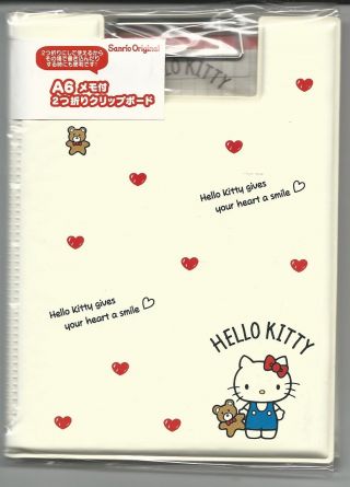 Sanrio Hello Kitty Clip Binder With Printed Notesheets Purse Size