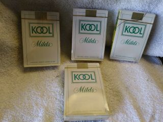 Four Packs Of Vintage Kool Mild Playing Cards