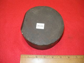 Vintage Sharpening Stone Dark Brown Siltstone 4 7/8 Inch Diameter 2 1/2 In.  Tall