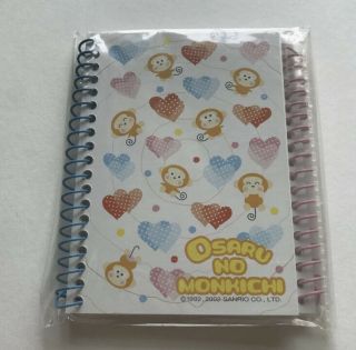 Sanrio 2002 Vintage Osaru No Monkichi Rare Mini Spiral Notebooks