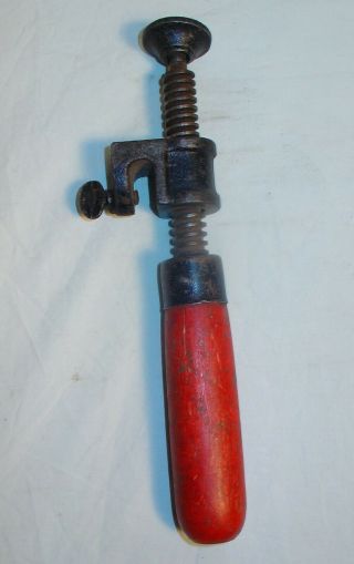 Antique Clamps Wood Handle Red Screw 2