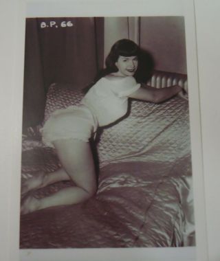 4 VINTAGE BETTIE PAGE PIN - UP PHOTOS_3 3/4 X 5 3/4 