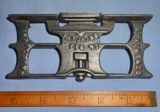 Antique Pat 1897 Atkins & Co Cross - Cut Saw Raker Gauge Vtg Tool Odd Variant