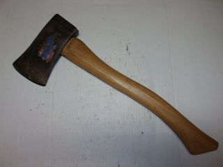 Vintage M 1 3/4 Lb Collins Single Bit Camp Axe & Org 17 1/4 " Handle Camping Tool