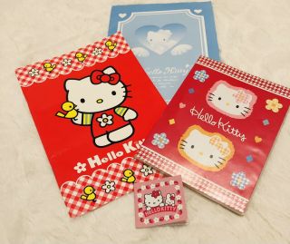 Rare Vintage Hello Kitty Stationary And Sticker Book Set.