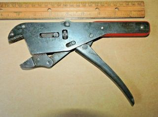 Vintage Bmc Mfg Corp No.  9 Locking Grip Type Pliers 8.  5” Binghamton Ny Pat Pend