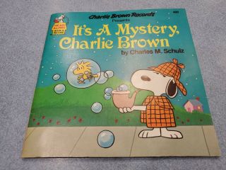 Vtg 1980 Its A Mystery 409 Charlie Brown Read Along Book Record Lp 33