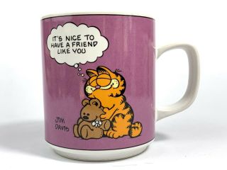 1978 Garfield Its to Have a Friend Like You Enesco 12oz Coffee Mug Cup 3