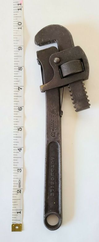 Vintage Stillson Adjustable Pipe Wrench 10 Inch - No.  10 Automobile
