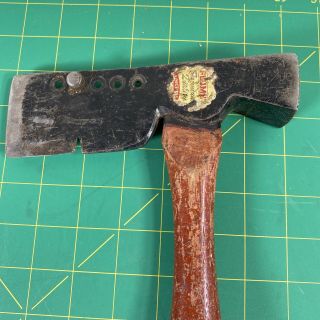 Vintage Lathing Roofing Shingle Hatchet Hammer Looks Like Plumb. 2
