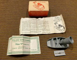 Vintage Wilkro Razor Planer By Craftmaster Tool Co Usa 1950s Pat 2289504