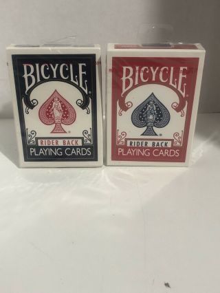 2 Classic Box Rider Back 808 Bicycle Poker Playing Cards Ohio Printed & Quality