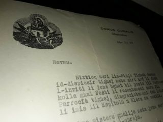 Malta - Gozo - Letter Sent To Rev Hili - Domus Curialis Ghajnsielem 1966