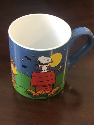 Peanut Halloween 14oz Ceramic Mug Snoopy Charly Brown Lucy Sally