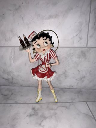 Vintage Betty Boop Coca Cola 2001 Ornament Drive - In Waitress 5 "