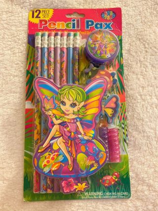 Vintage 90s Lisa Frank Fairy 12 Pc Set Pencil Pax