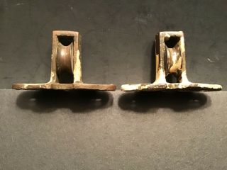 (2) Vintage Small Brass Chippy Pulleys