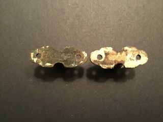 (2) Vintage Small Brass Chippy Pulleys 3