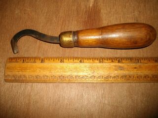 V290 Antique Open Groove Cutter Scorp Draw Knife 2