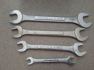 Craftsman Vintage - V - Series Double Open End Wrench Set Usa Made