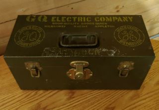 Vintage Industrial Gq Electric Company Tool Box General Electric