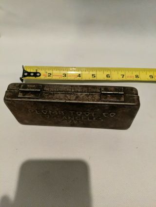 Vintage Plumb Tool Box with 4 digit phone or zip about 100 years old 2