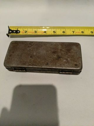 Vintage Plumb Tool Box with 4 digit phone or zip about 100 years old 3