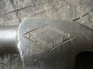 Vintage SHAPLEIGH HARDWARE DIAMOND EDGE Carpenter Claw Hammer Van Camp Handle 3