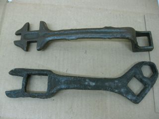 Pair Antique Farm Equipment Plow Wrenches
