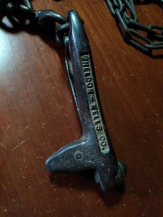 Vintage Cast Iron Fence Stretcher Tool Made By Sheldon Wells Co Kinzua PA. 2