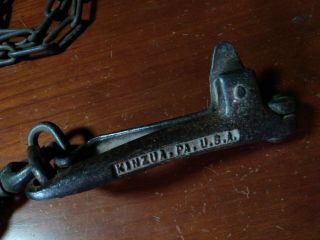 Vintage Cast Iron Fence Stretcher Tool Made By Sheldon Wells Co Kinzua PA. 3