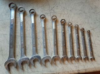 Craftsman Vintage Combination Wrench Set 10 Wrenches Usa