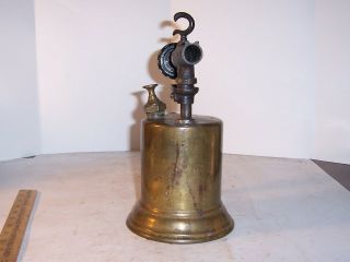 Vintage blowtorch,  Huffman Mfg. ,  No.  12,  Dayton,  Ohio,  quart,  brass 2