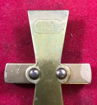 Brass Woodworker ' s Dovetail Marking Tool Gauge Made By Richard Kell in England 3