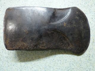 antique axe head logging tool camping worn phantom bevel tool 3lb 4.  5oz 123 2