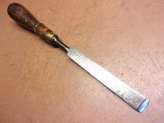 Vtg T.  H.  Witherby 1/2 " Straight Edge Tang Mortise Chisel Woodworking Tool