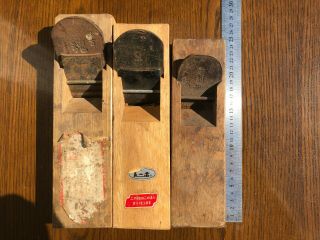 Japanese Carpenter Tool Kanna Hand Plane Shave Woodworking Diy 3 - Piece Set/ J25