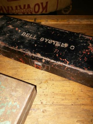 5 Vintage Metal Tool Boxes.  Craftsman.  Bell System. 3