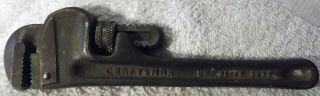 Vintage 8 " Inch Heavy Duty Craftsman Pipe Wrench Guaranteed 5567,  Adjustable Tool