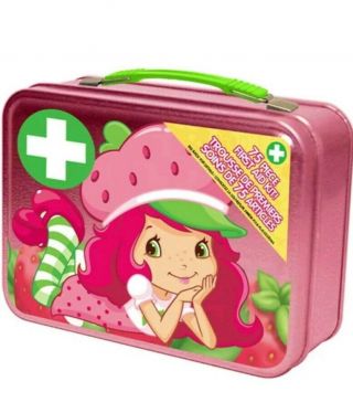Kids First Aid Kit Gift Set Tin 75pcs Bandaids Bandages Girl Scouts Emergency