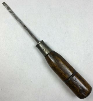 Vintage Plomb Tools 9724 - 6 - 1/4 " Slotted Screwdriver Wooden Handle Plvmb Usa